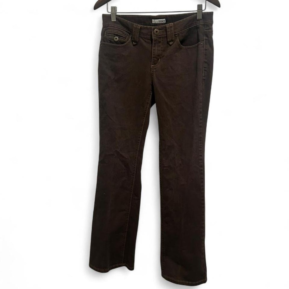 Y2K low waist brown denim boot cut pants size 4‎